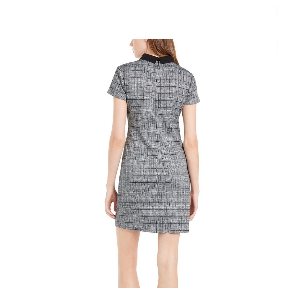Maison Jules Black and Gray Plaid Mini Dress M - Picture 4 of 6